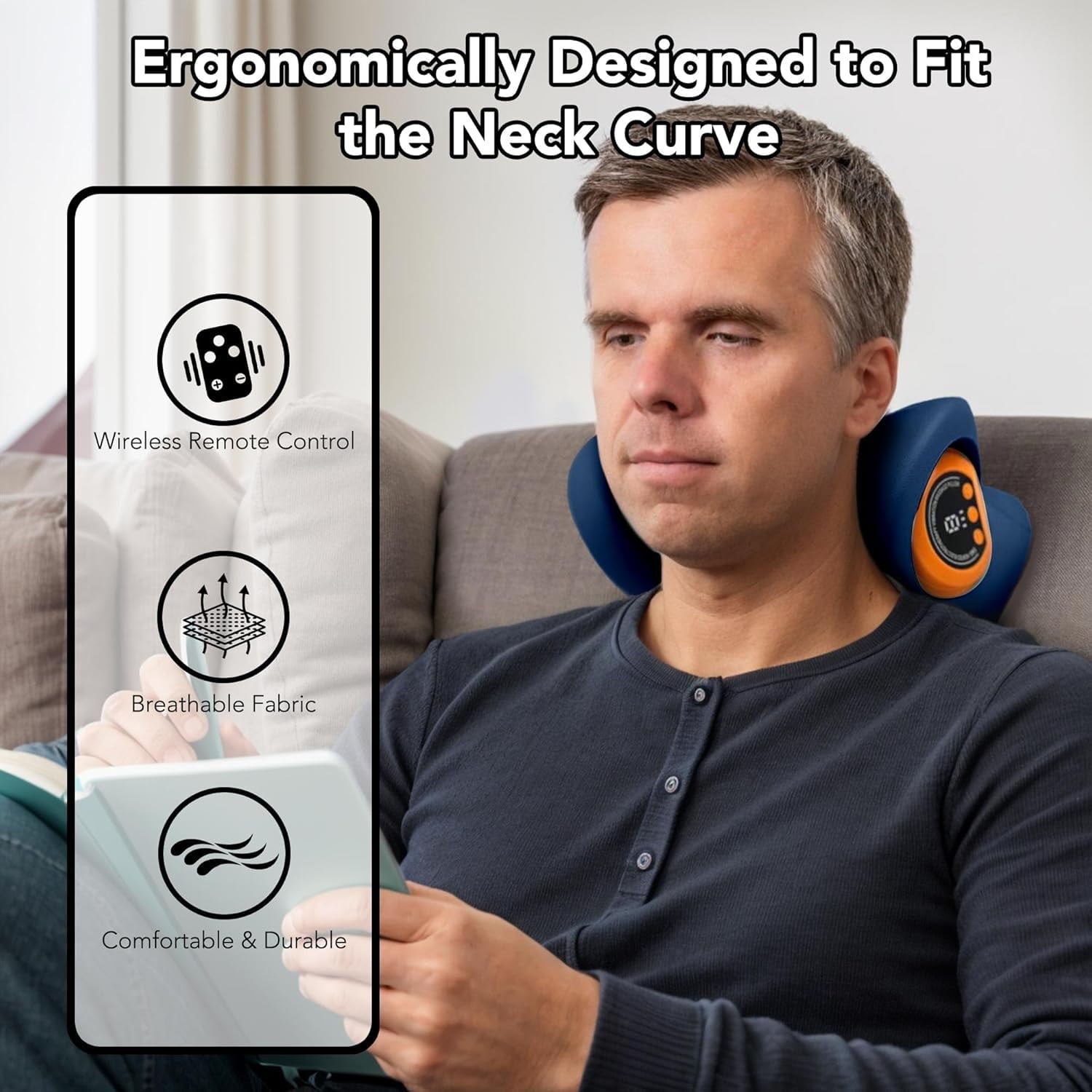 with 3 Adjustable Modes, Portable & Shoulder with Heat,Dark Blue - Image 4