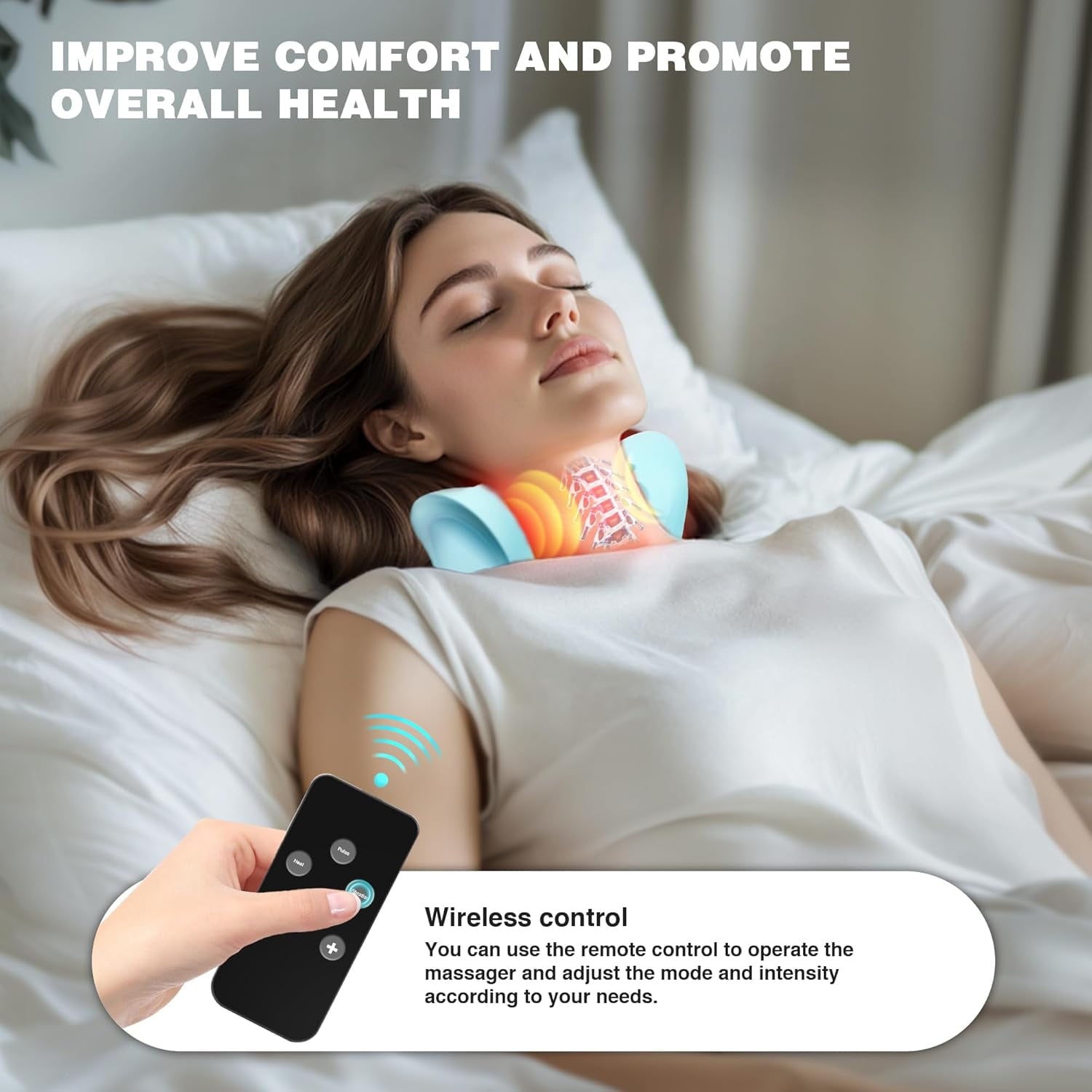 2025, and Shoulder Relaxer with Heat, 3 Modes, Portable Pillows for Pain Relief and Muscle Relax, 26 Angle Cervical T... - Image 2