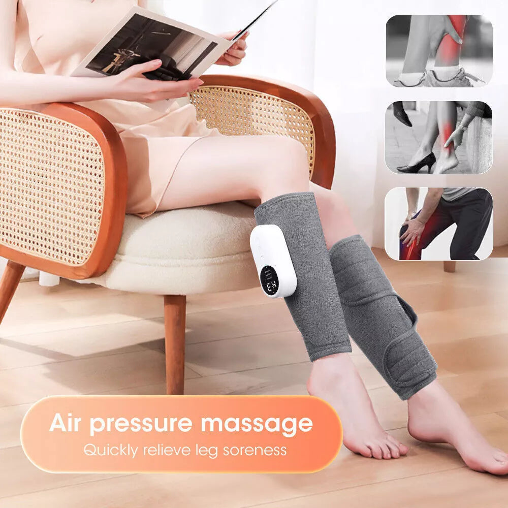 with Heat, Air Compression for Circulation & Pain Relief, 3 Intensities and Modes, Easy-to-Use Calf Muscle Relaxation... - Image 2