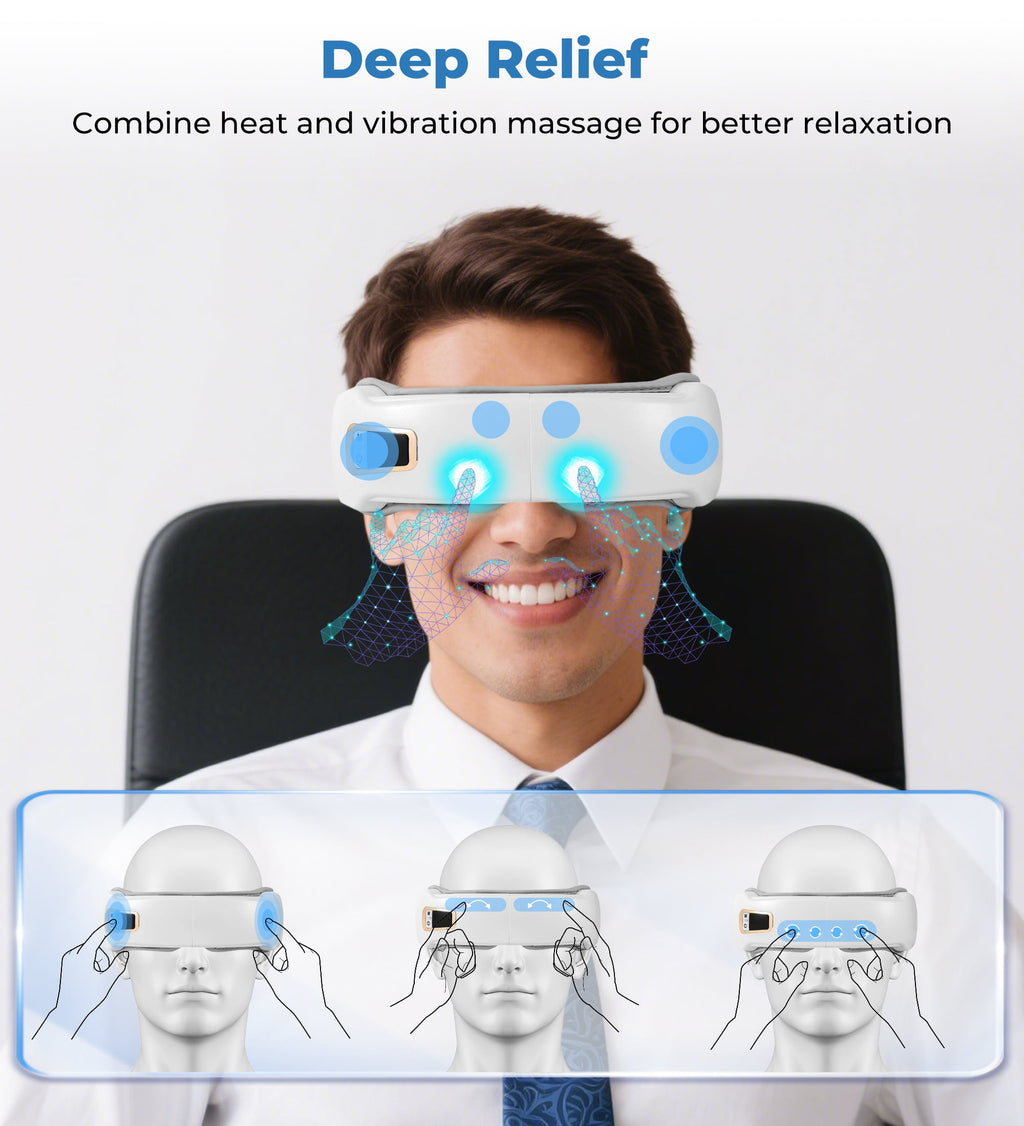 with Air Compression for Relax Care, Heated Mask with Bluetooth Music, Fathers Day Birthday Gifts for Mom Dad Women Men - Image 3