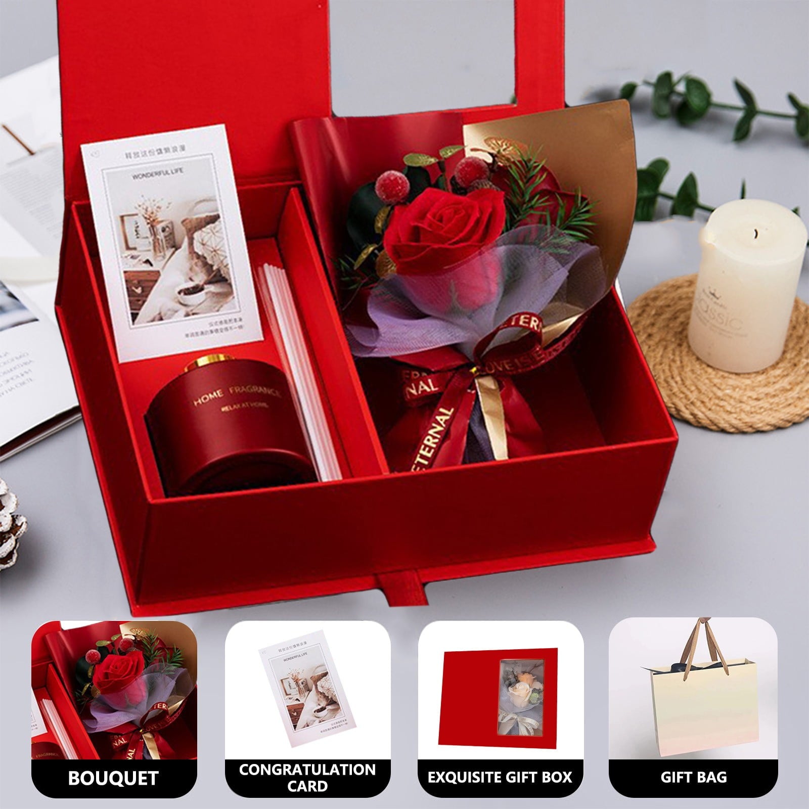 For Mom Women Christmas Relaxing Spa Gift Basket Appreciation Her Christmas For Wife Sister Friend Candle 120ml Home ... - Image 6