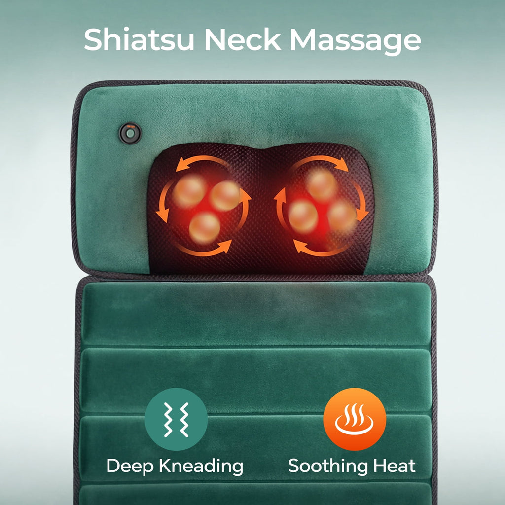 Mat with Heat,Shiatsu Kneading Neck r, Full Body for Neck and Back,Gifts - Image 3