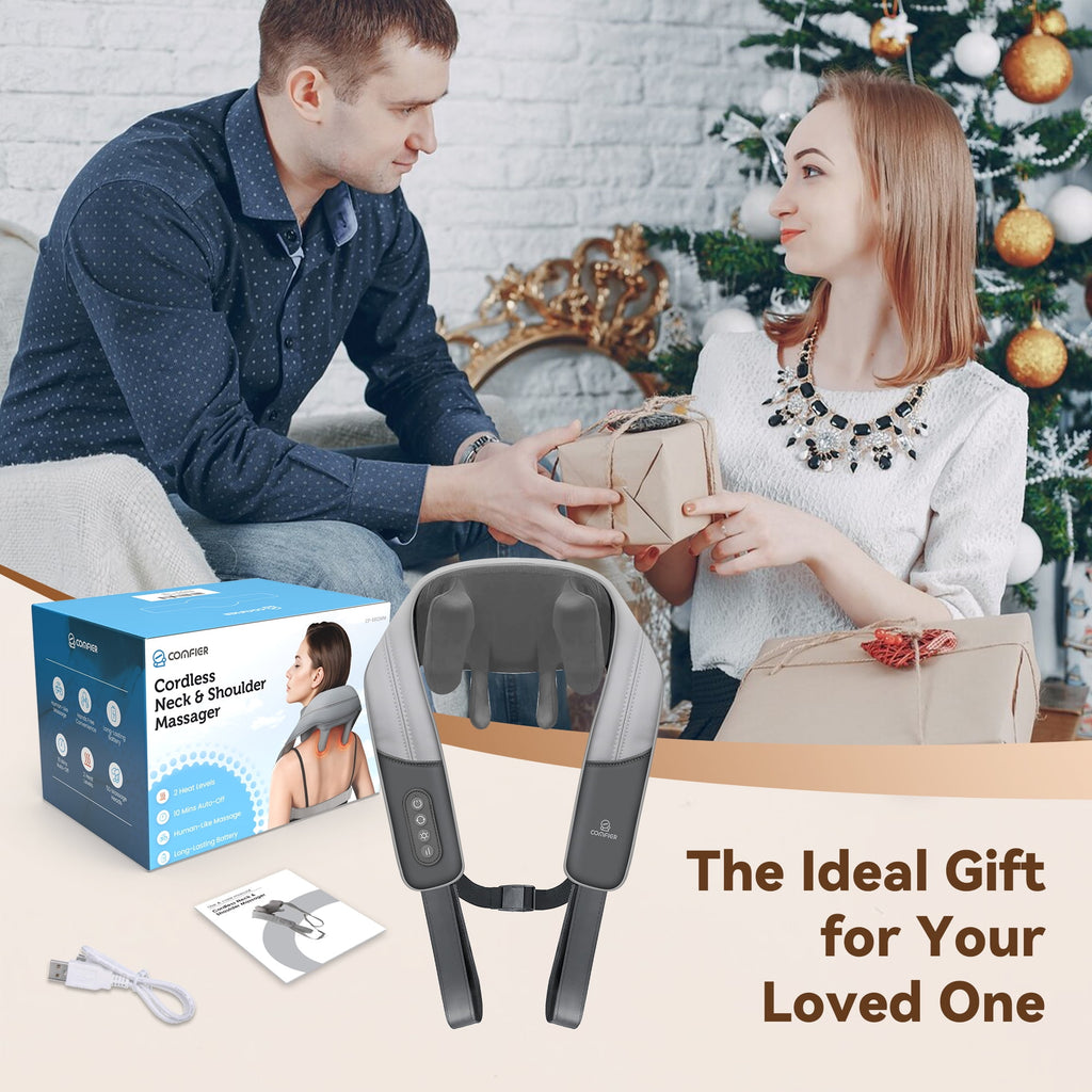 Neck and Shoulder Massager with Heat, Shiatsu Kneading Back Massagers for Pain Relief - Image 4