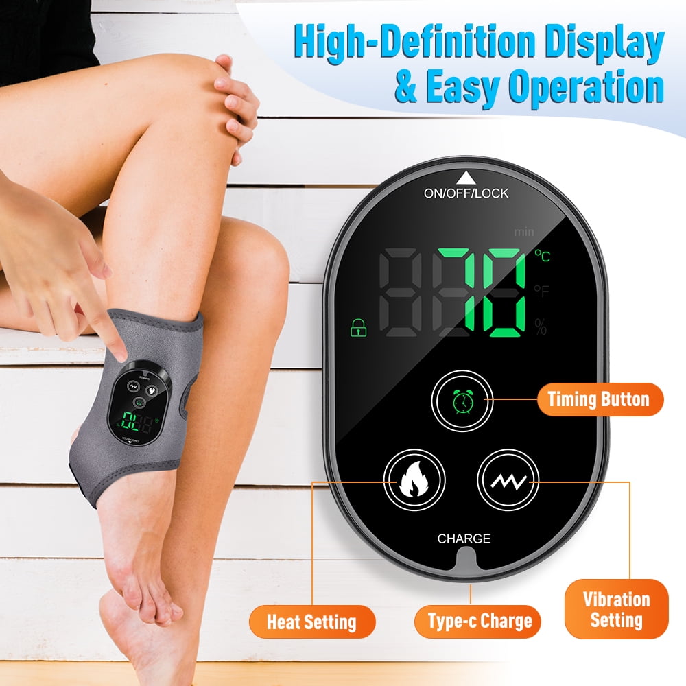& Vibration Foot Massager with 360Wrap,Dual Motor Ankle & Calf Massager,6 Levels,3 Vibration Modes,3000mAh Rechargeab... - Image 6