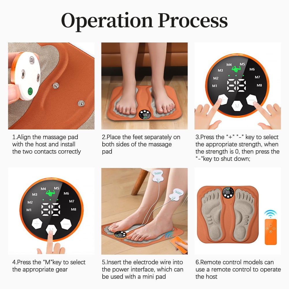 Massage Pad Neuropathy Mat, Micro Current Calf Sole Massager, 8 Modes & 29 Levels, Pulse Acupoints Bioelectric Massag... - Image 6
