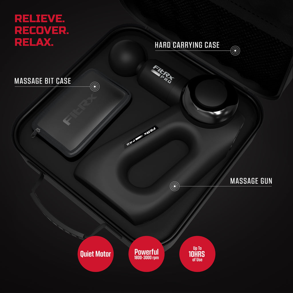 Pro Neck and Back Massager, Handheld Percussion Massage Gun with Multiple Angles, Speeds and Attachments - Image 2
