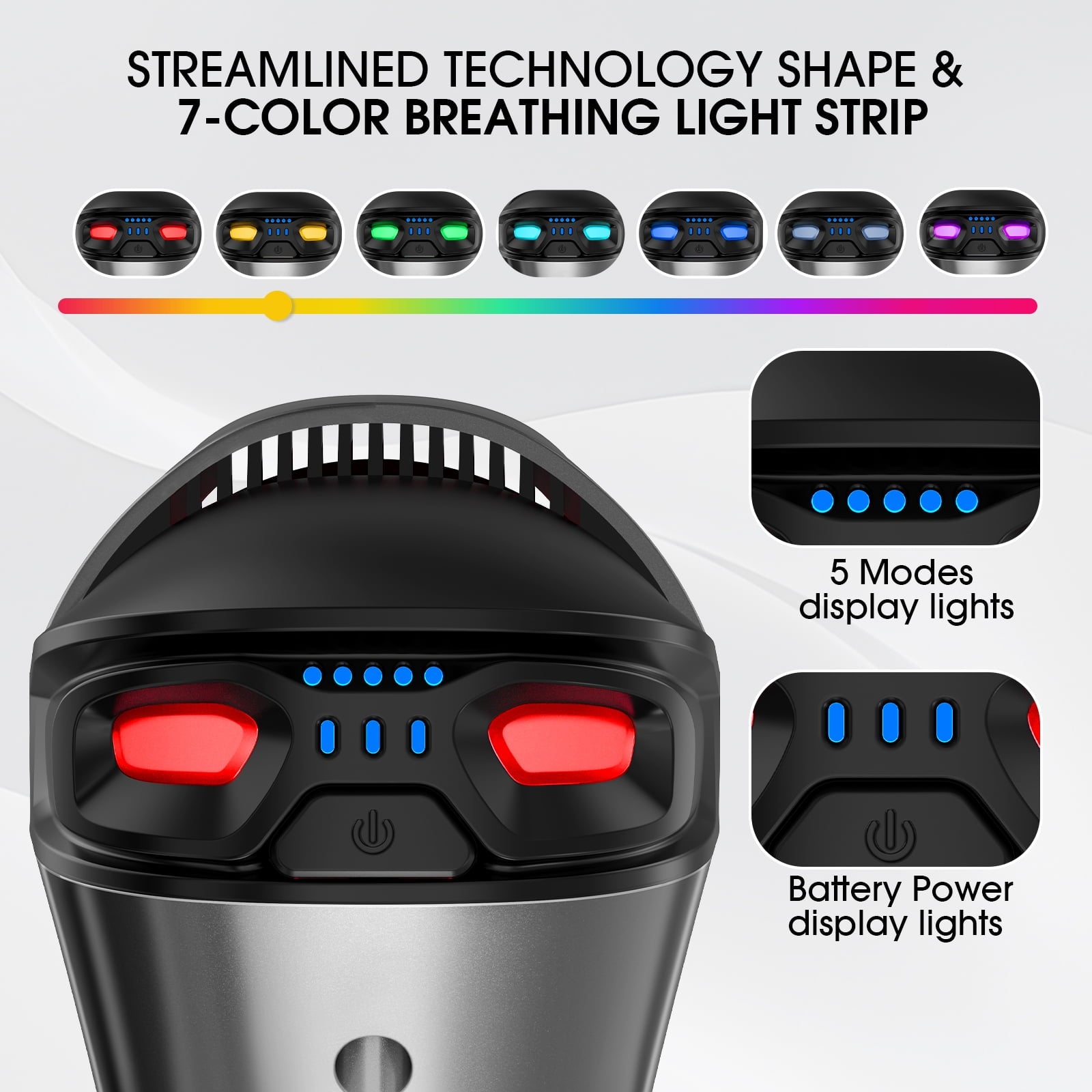 Tissue, 5 Speeds Quiet Percussion Handheld Electric Muscle r with 8 Replacement Heads for Gym Office Home Post-Workou... - Image 4