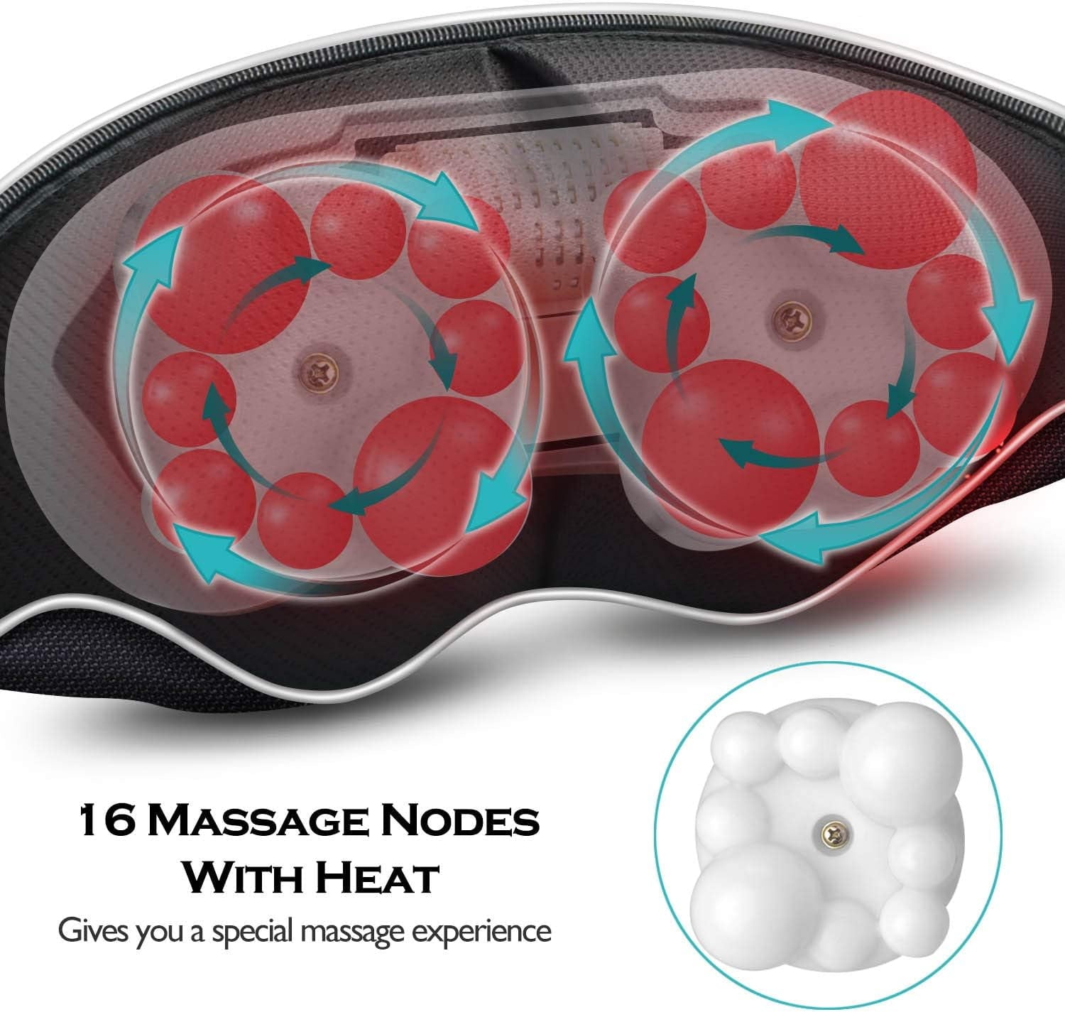 & Back with Soothing Heat,Three Gears, Electric Deep Tissue 3D Kneading for Shoulder, Leg, Full Body Muscle Pain Reli... - Image 2