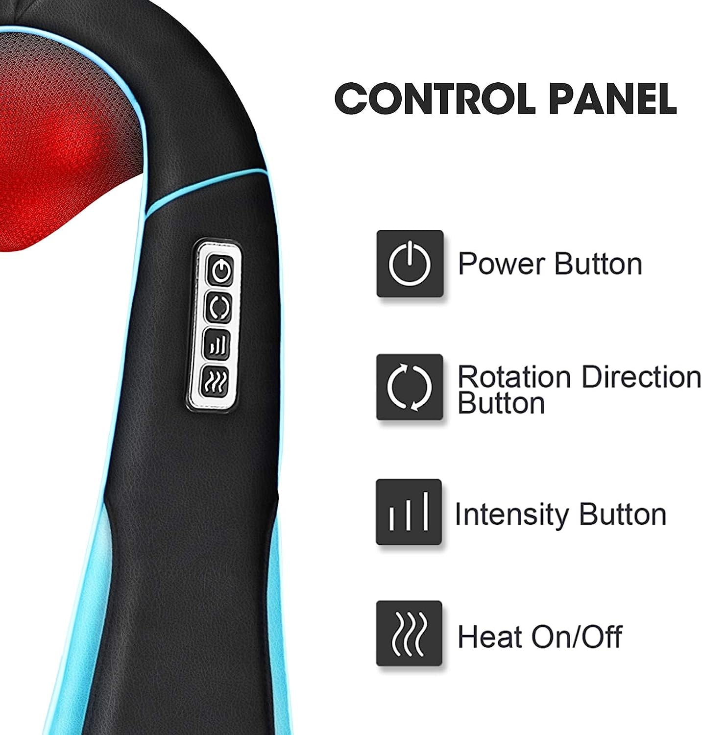 & Back with Soothing Heat,Three Gears, Electric Deep Tissue 3D Kneading for Shoulder, Leg, Full Body Muscle Pain Reli... - Image 6