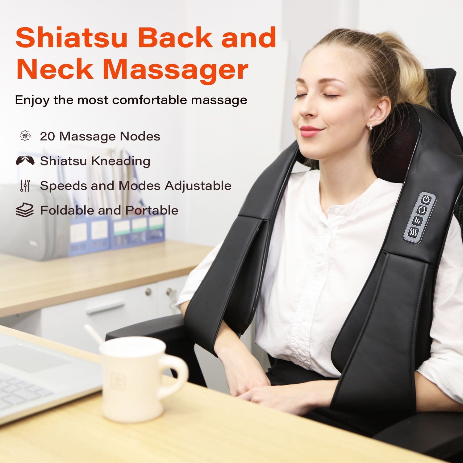Massager with Heat, Electric Deep Tissue 4D Kneading Massage, Back Shoulder Massager for Body Muscle, Best Gifts for ... - Image 3