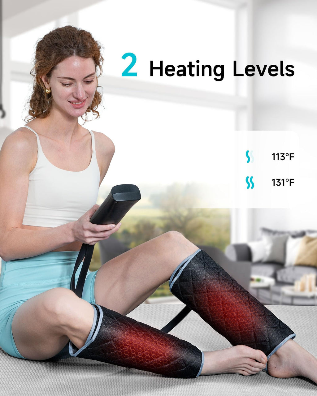for Circulation, Arm Calf Air Compression with 6 Modes, 2 Heating Levels, 3 Intensities and Auto-off - Image 4