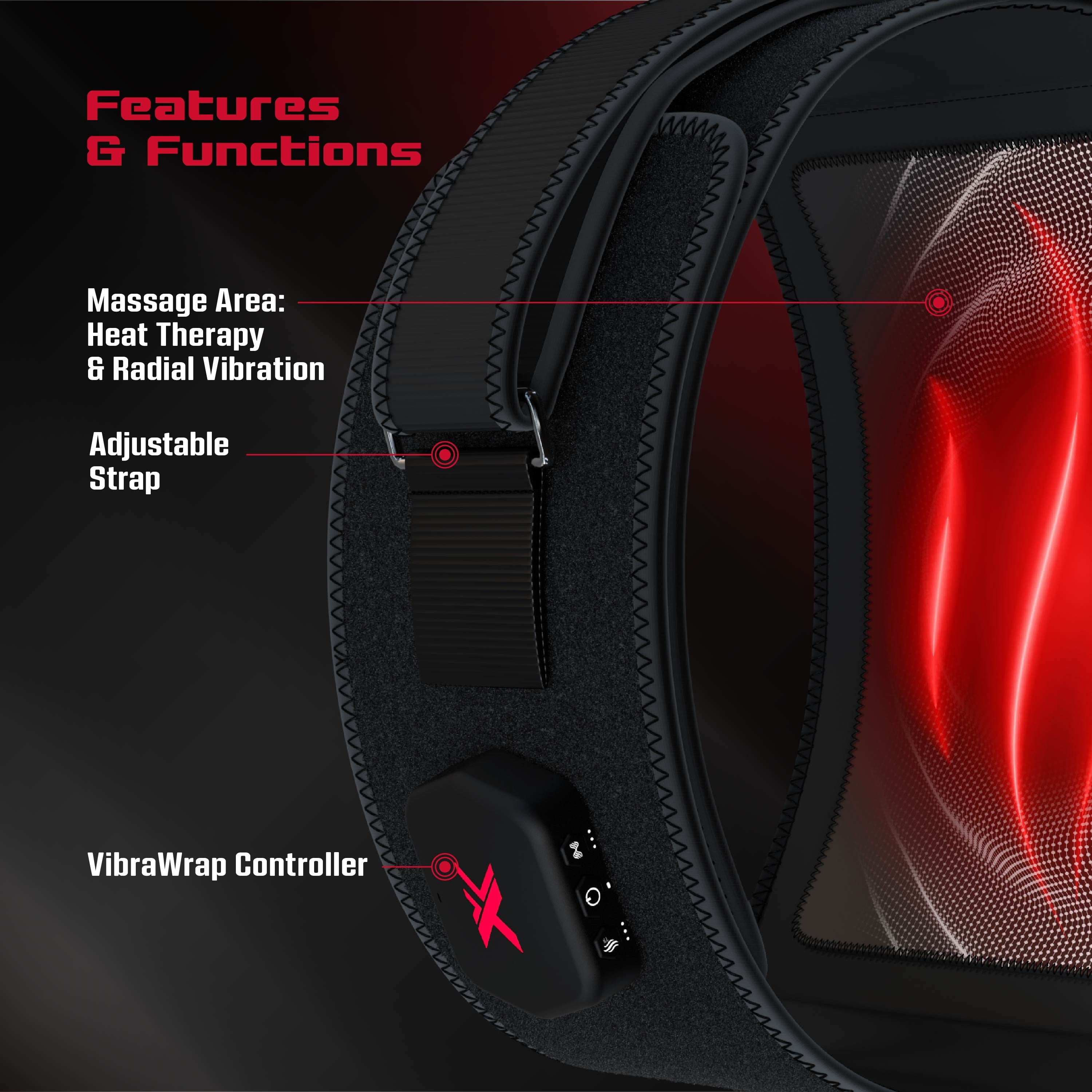 Heated Massage Belt, Cordless Lower Back Massager with Heat - Image 2