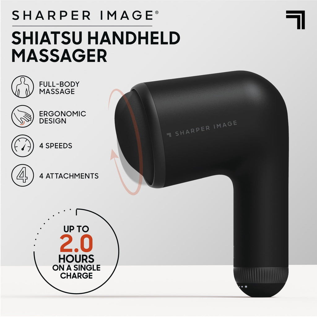 Handheld Massager, Cordless Rechargeable Electric Massager, Deep Tissue, 4 Speed Settings, 4 Interchangeable Attachme... - Image 2