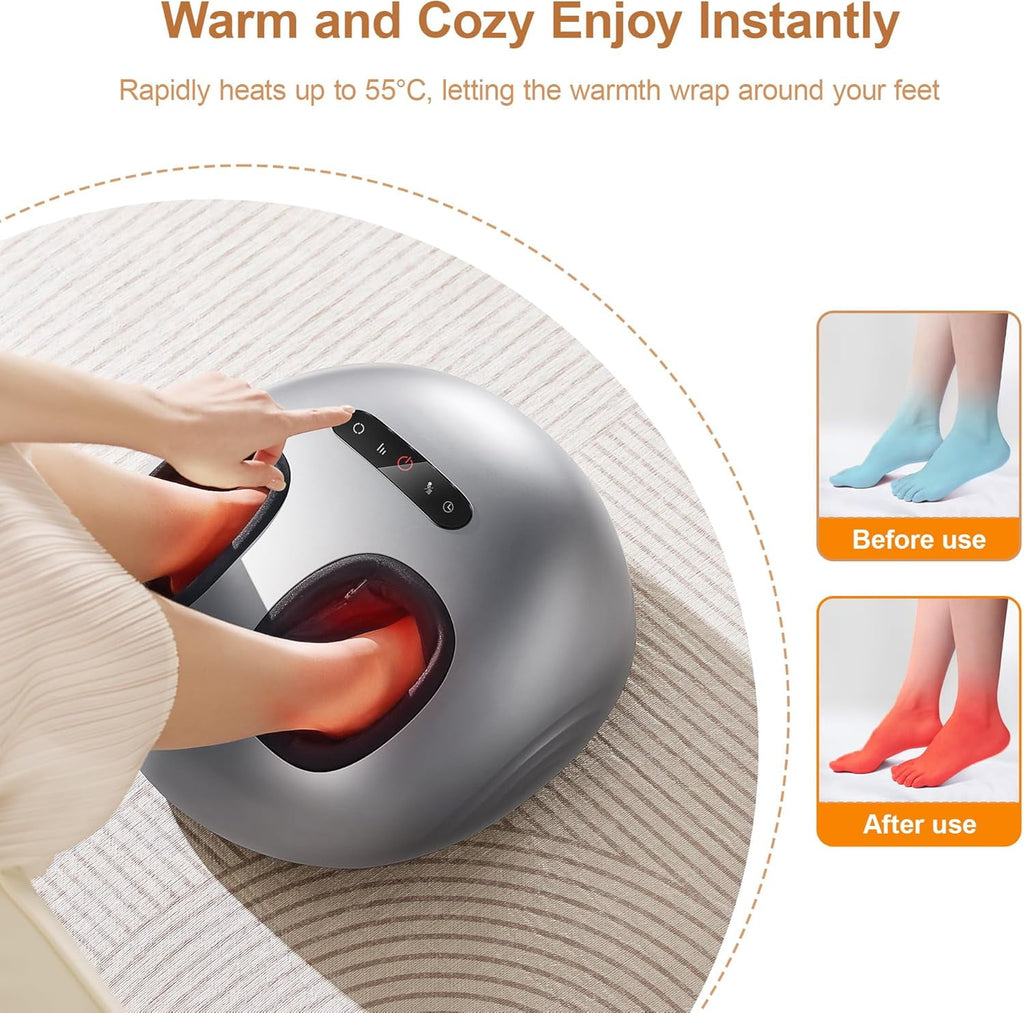Deluxe Electric Foot Massager with Soothing Heat, Full Airbag Wrap and Deep Kneading Shiatsu Nodes for an At-Home Spa... - Image 3