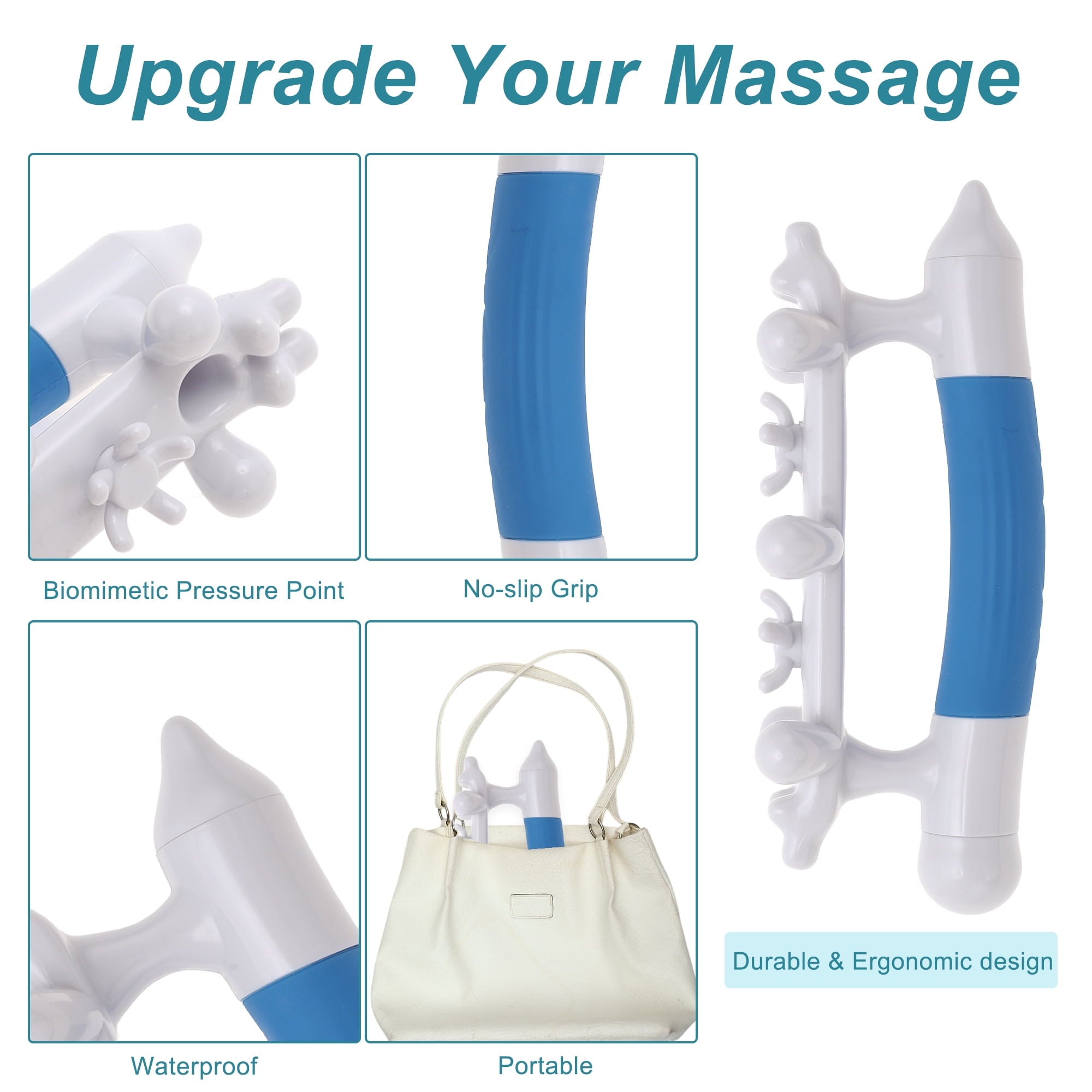 Massage Tool Massage Blaster Tool for Trigger Point Pain Relieves Blue - Image 3