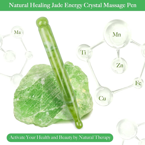 Acupressure Gua Sha Massage Acupuncture Pen, Natural Healing Stone Full Body Relax Self Massage Deep Soft Tissue Tool... - Image 2