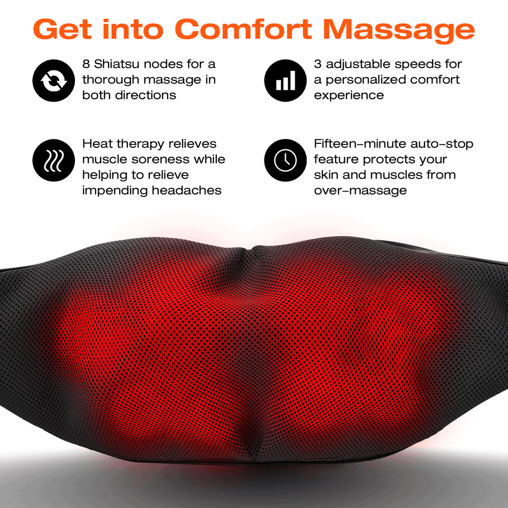 Neck Massager with Heating,3D Deep Kneading Massager, Gifts for Men Women, Black - Image 2