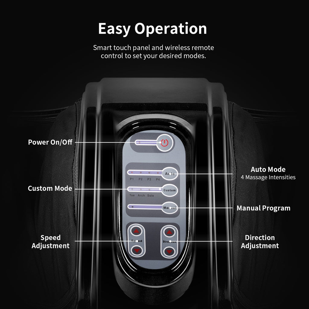 Massager Shiatsu Massage Machine w/ Remote Control Black - Image 5