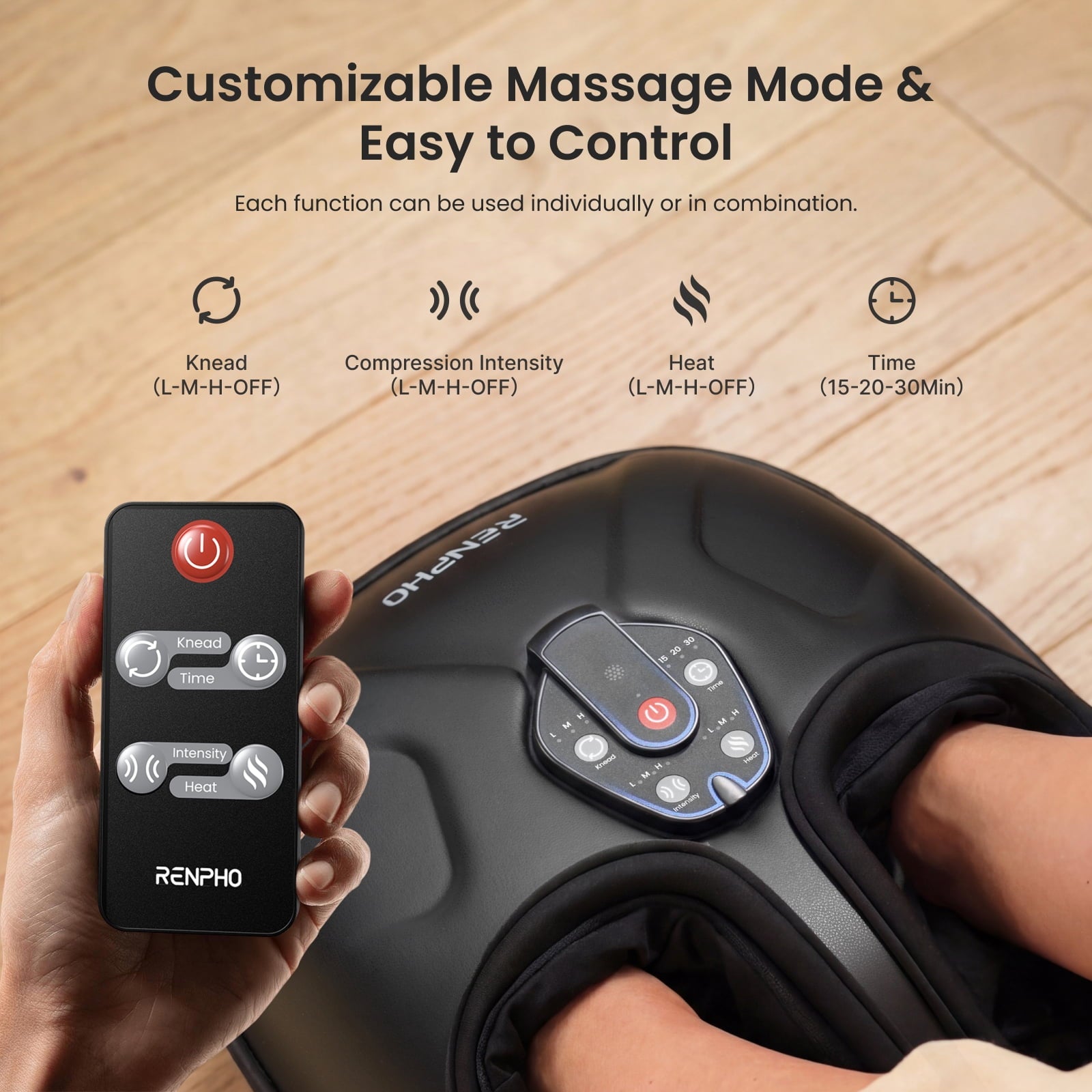 with Heat, Shiatsu Machine for Neuropathy Pain and 10 Air Compression, Eligible Products, Mothers Day Gifts for Mom W... - Image 4