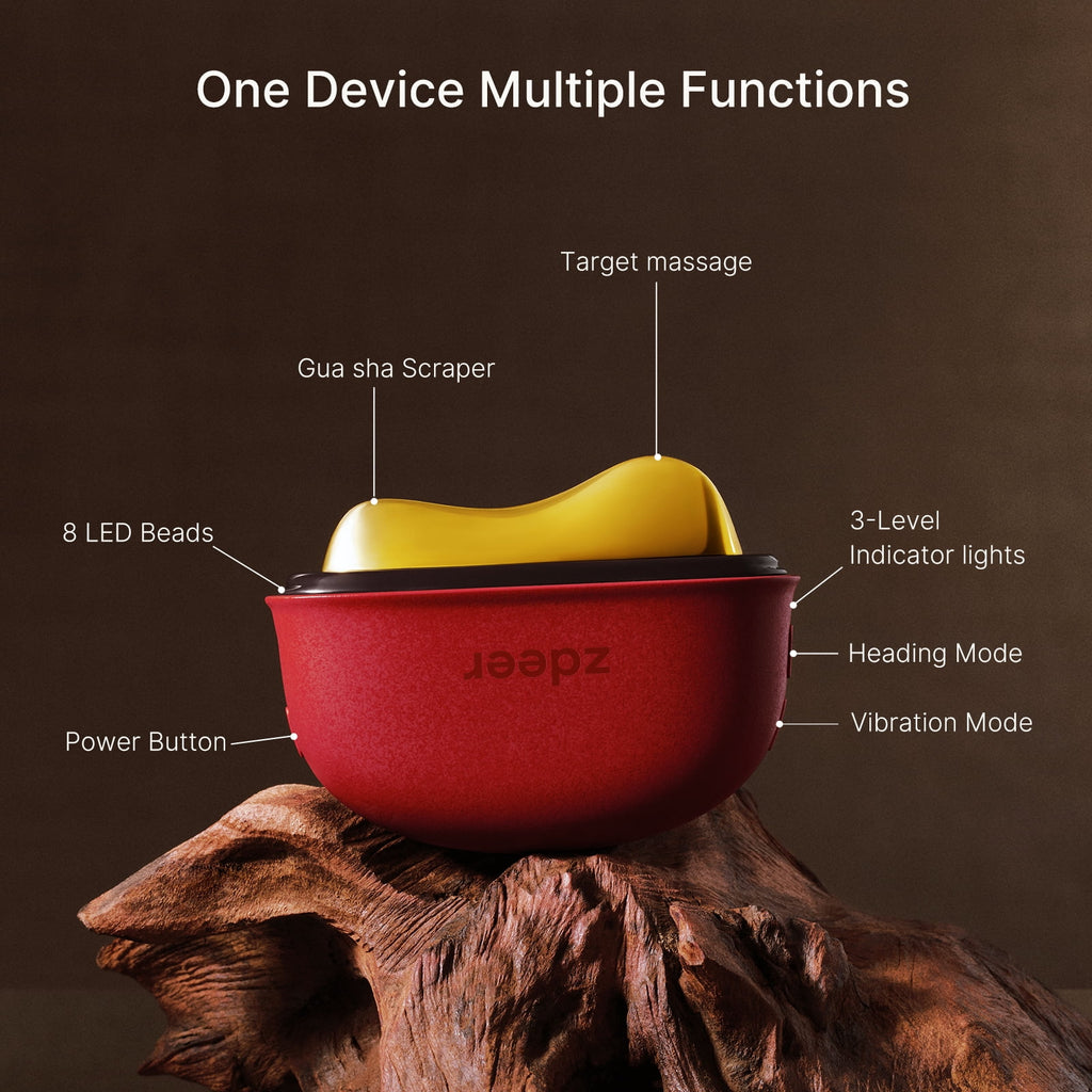 LED Red Light Therapy Facial & Neck Massager Heated Gua Sha Facial Sculpting Device with Vibration for Firming & Lift... - Image 4