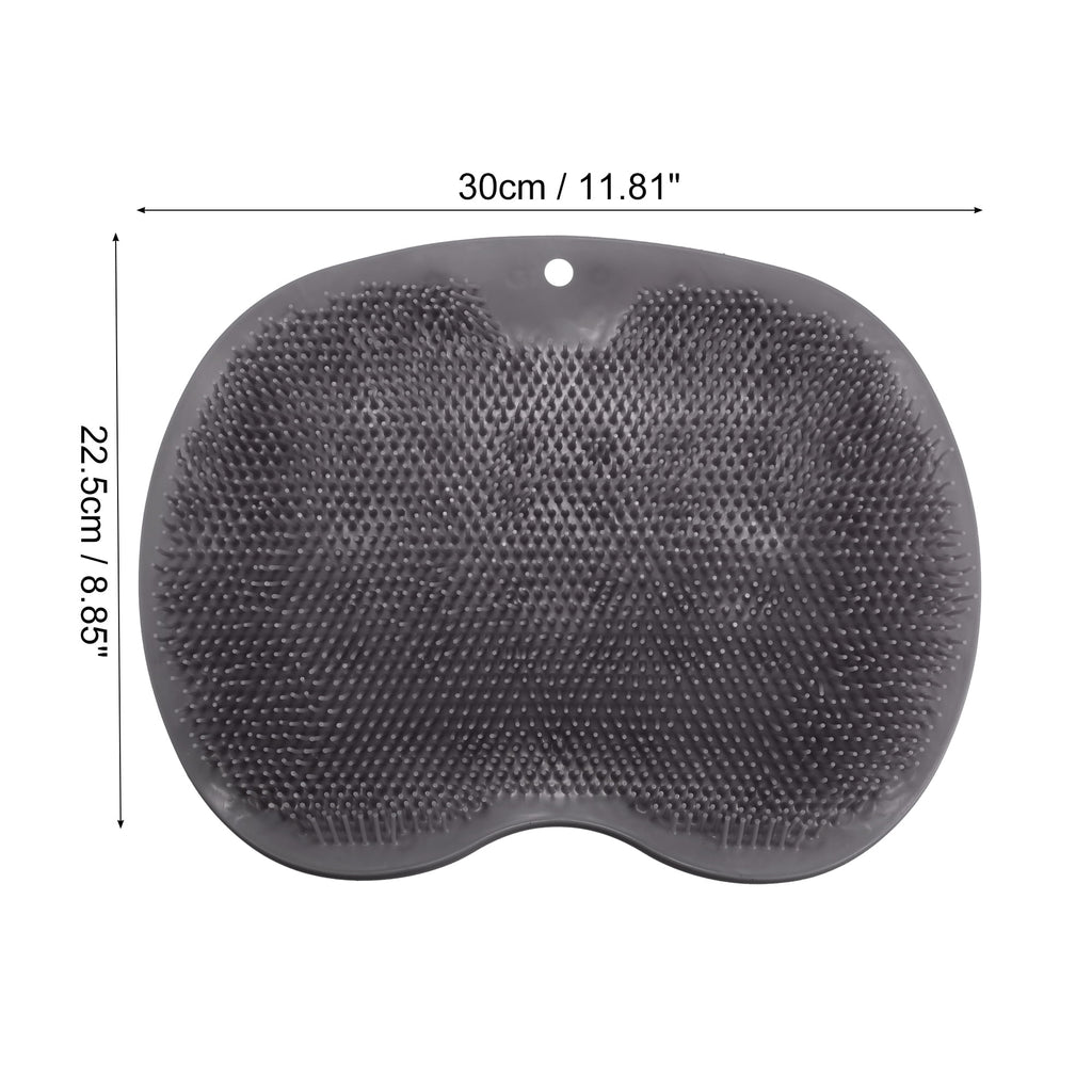 Massager Scrubber Shower Clean Massager Scrubber with Suction Cups 11.81"x8.85" Gray - Image 4