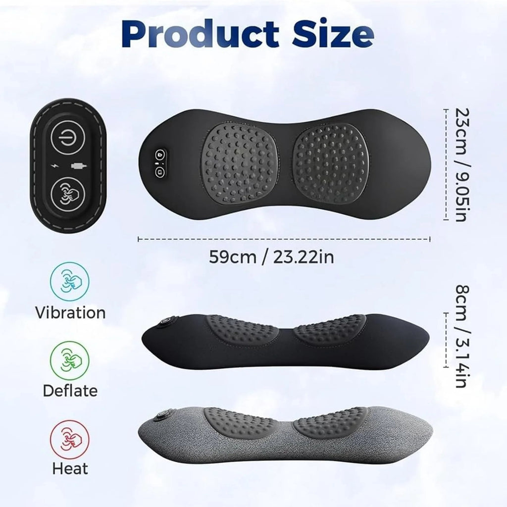 Fusion Back Massager, 2025 Upgraded 3 in 1 Neck Shoulder Backs Massagers with Traction, Vibration & Heat (Dark Gray) - Image 2