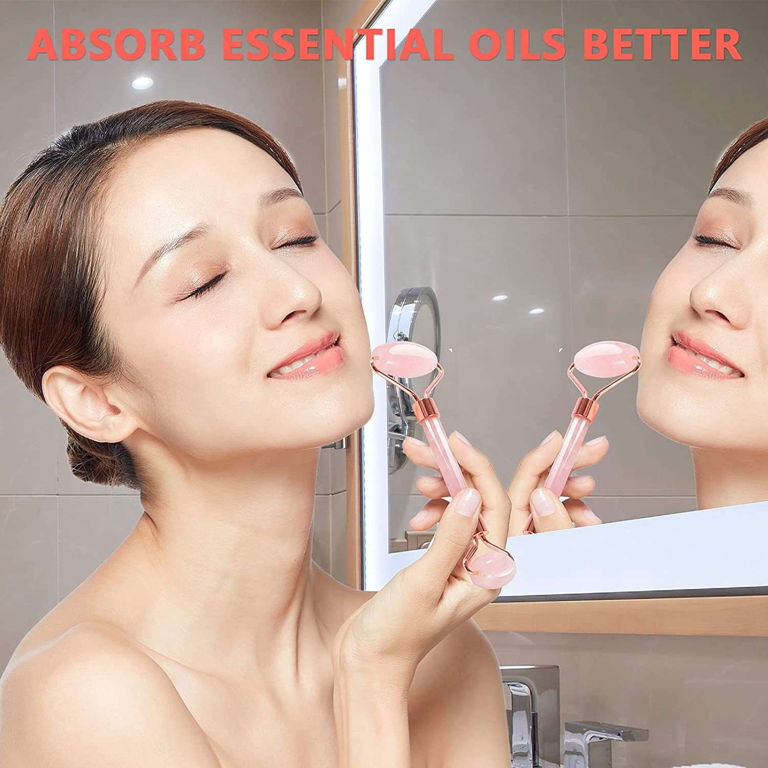 & Gua Sha, Facial Beauty sets, Rose Quartz Massager for Face, Eyes, Neck, Relieve Fine Lines,Wrinkles,and Muscle Rela... - Image 6