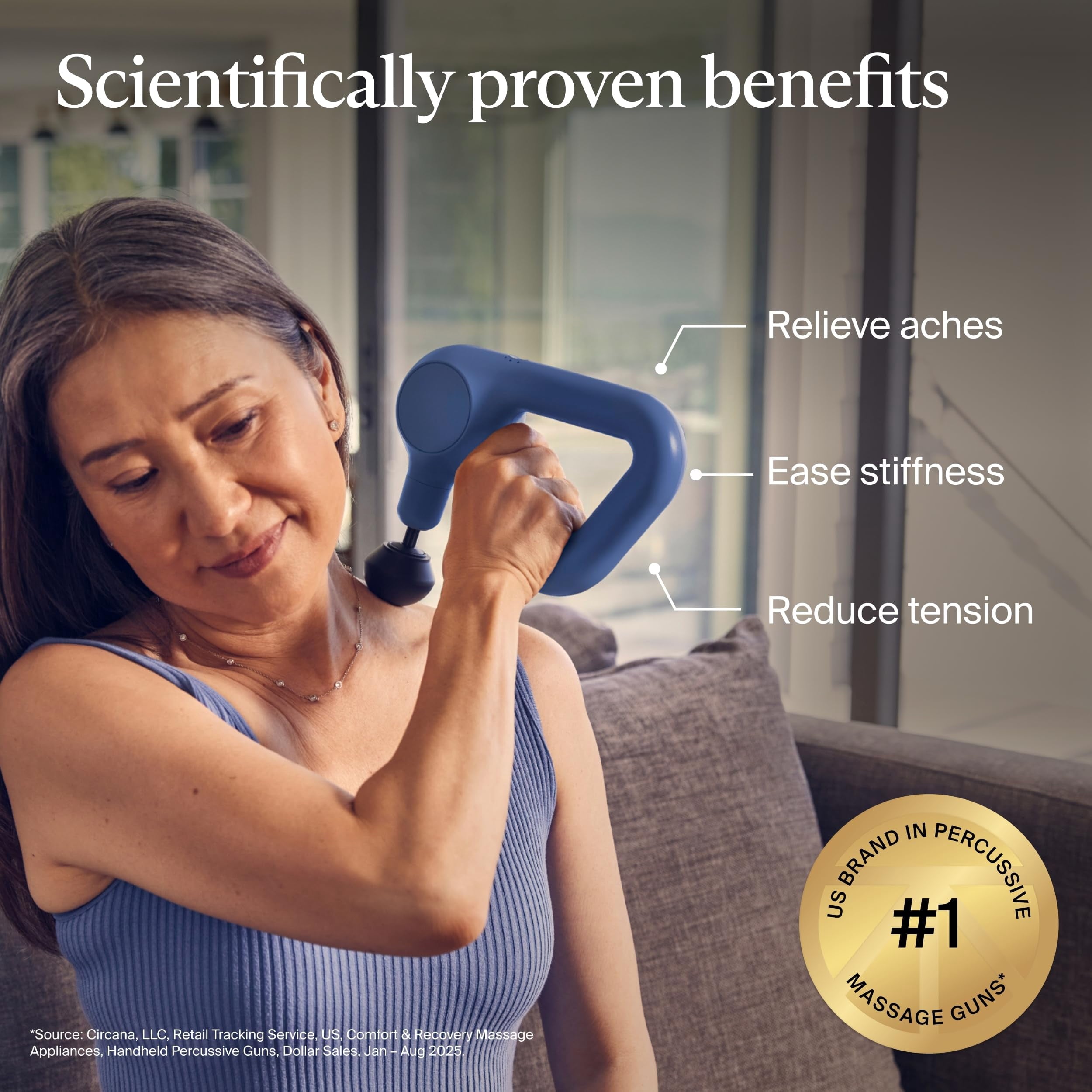 Handheld Percussion Massage Gun - Easy-to-Use, Comfortable & Light Personal Massager for Every Day Pain Massage Thera... - Image 6