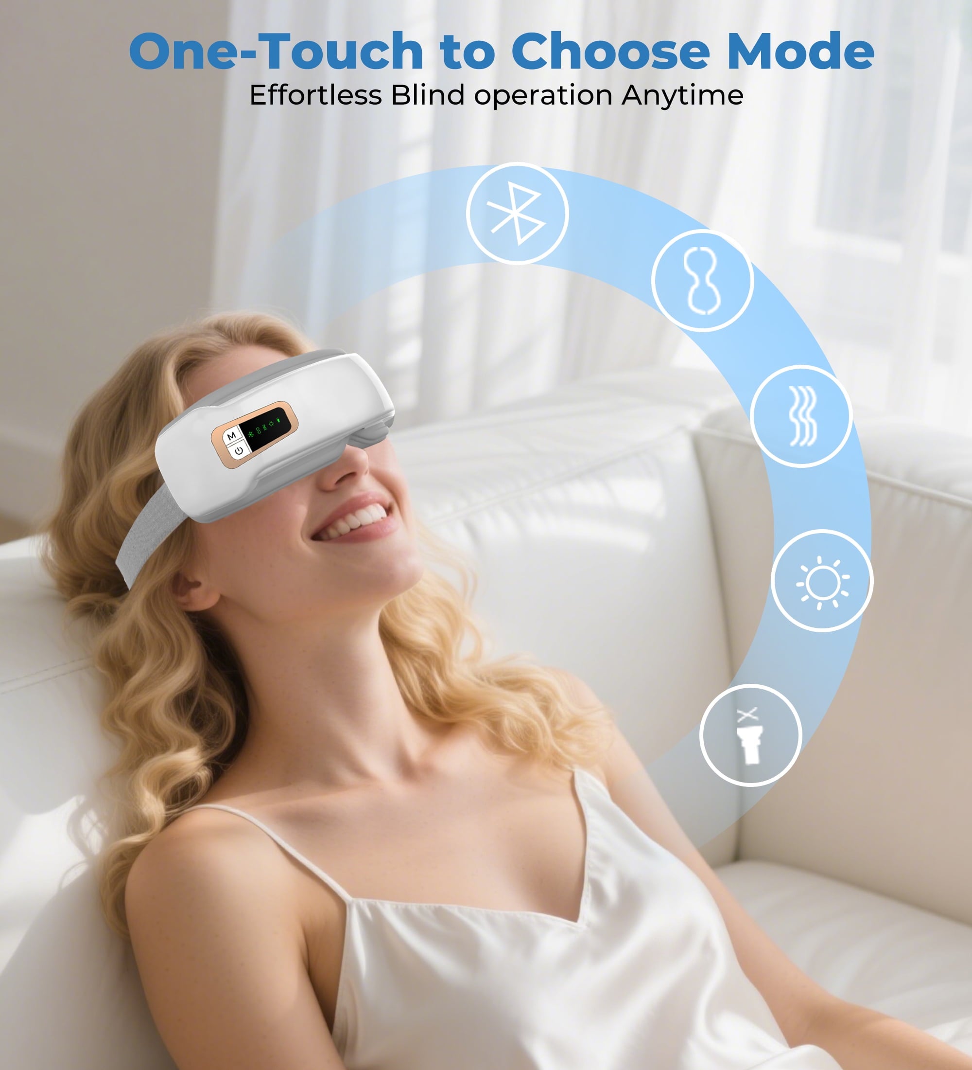 with Air Compression for Relax Care, Heated Mask with Bluetooth Music, Fathers Day Birthday Gifts for Mom Dad Women Men - Image 5