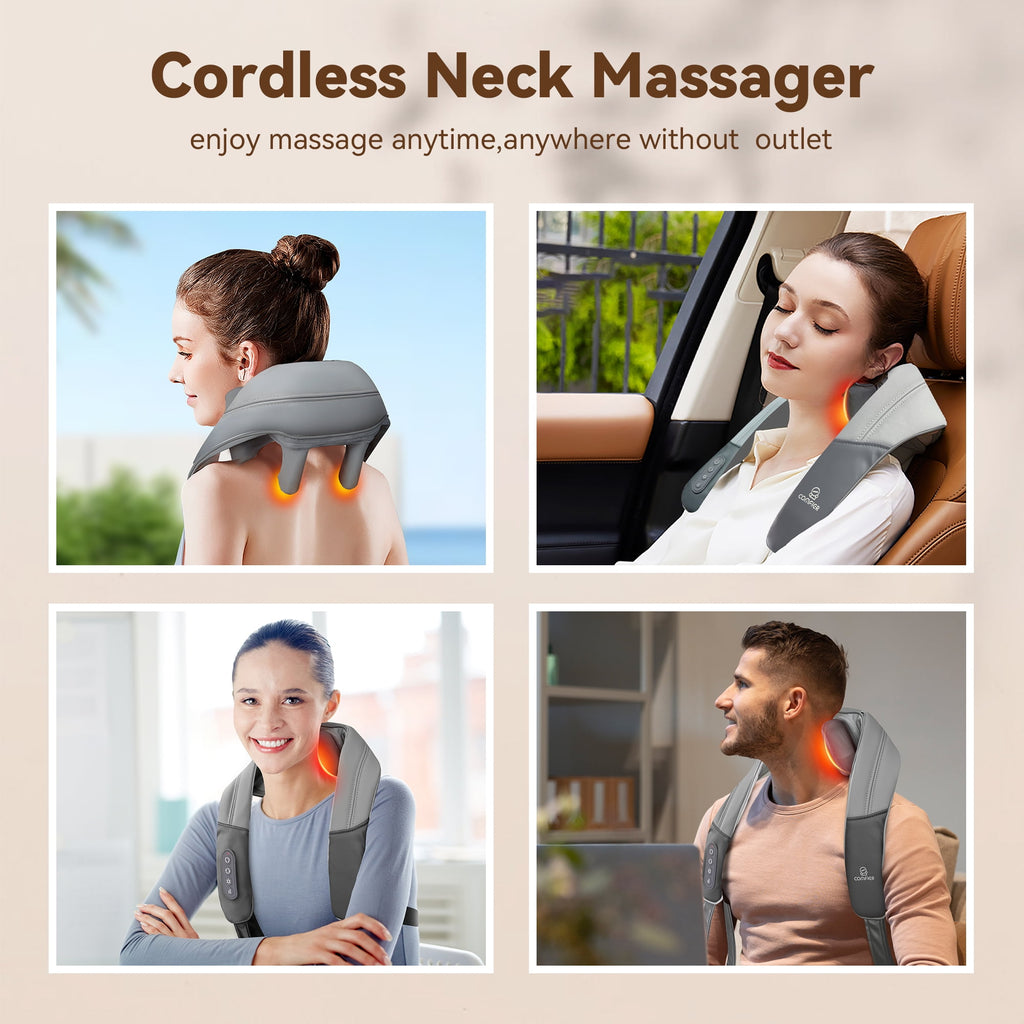 Neck and Shoulder Massager with Heat, Shiatsu Kneading Back Massagers for Pain Relief - Image 5
