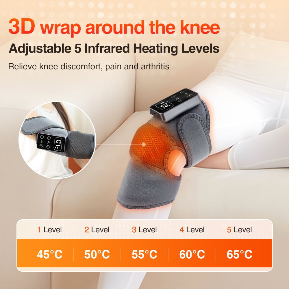 with Heat, Heated Brace Wrap Warmers, Heating Pad for Relax, 5 Heating Levels, 3 Massage Modes, 30 Min Timer, Gifts f... - Image 5