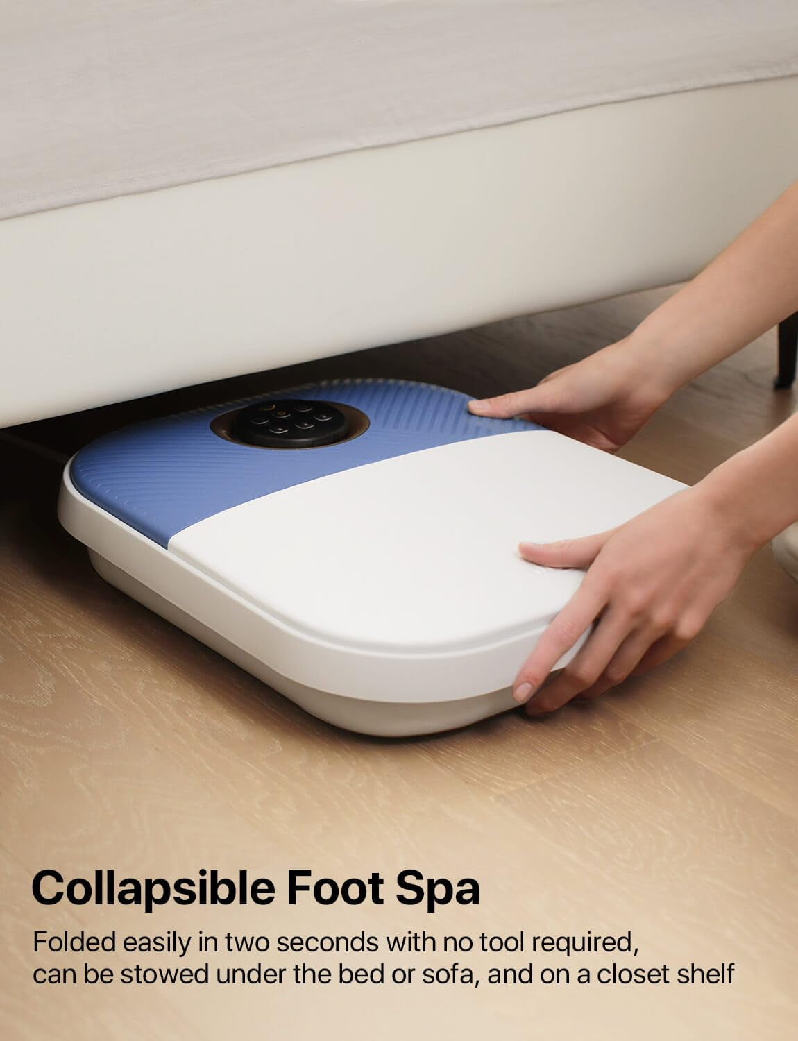 Spa Bath Massager with Heat, Remote Control, Temperature Control, Bubbles, Pumice Stone, Timer, Spa Soak Tub (bule-wh... - Image 5