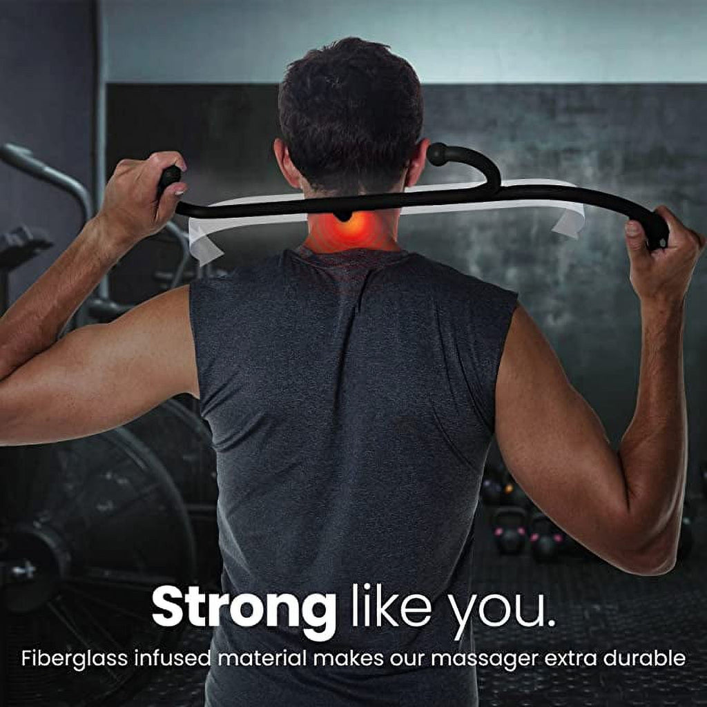 and Back Massager for and Back, Self Massage Cane for Fibromyalgia, Black, 1 Pack - Image 2