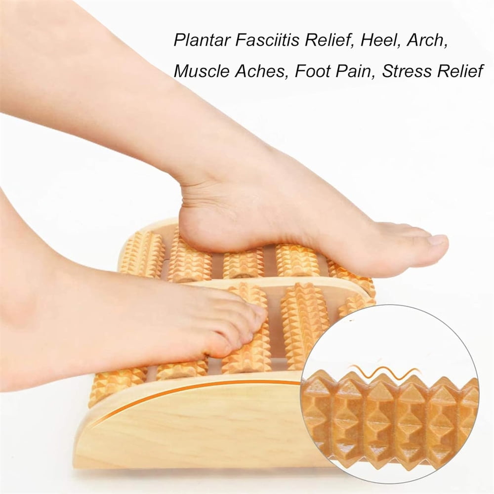 Wooden Foot Massager Roller, Dual Foot Massage Roller for Relief Tired Feet, Pain and Plantar Fasciitis, Massage Tool... - Image 2