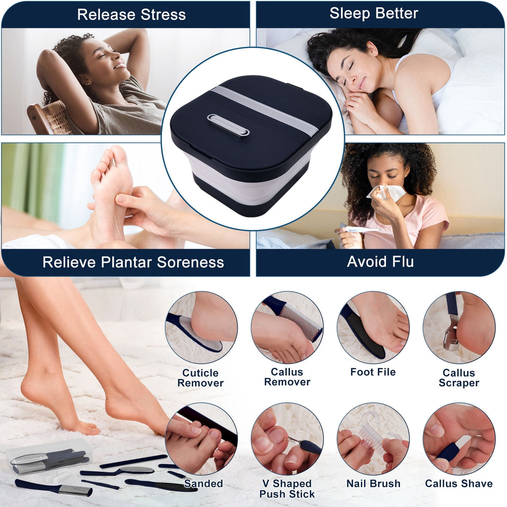 with Heat, Remote Control, Massage Rollers, Bubble, Pedicure Kit - Image 6