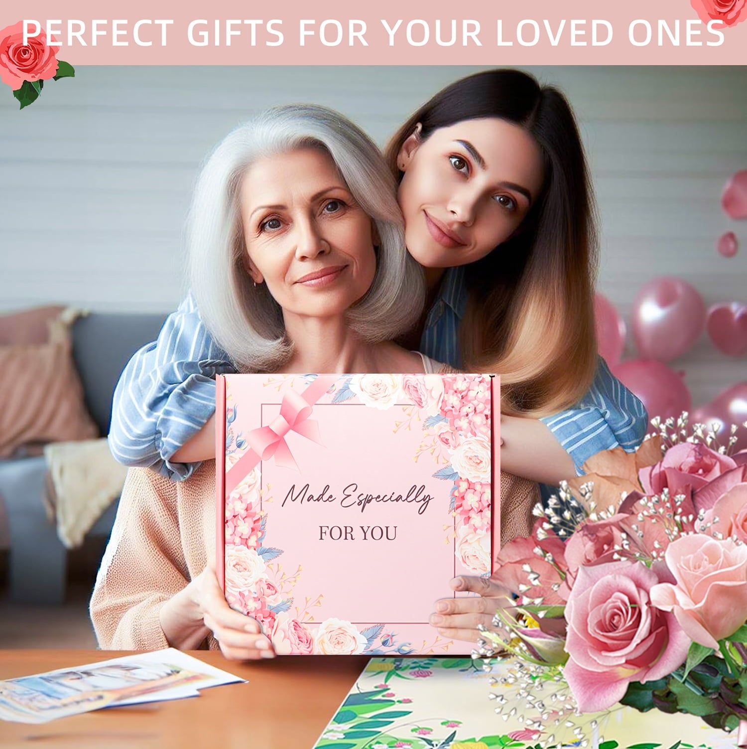 Gift Basket Set Happy Birthday Female Pink Relaxing 9 Pieces Made Especially for You - Image 4