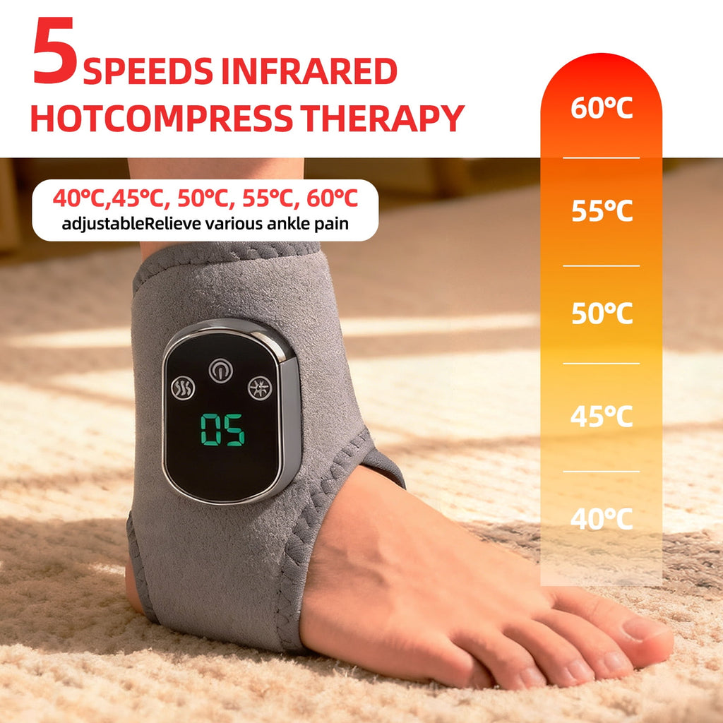Portable Feet & Ankle Massager with 3-Speed Vibration and 5-Temperature Settings (104°F-140°F),Touch Screen for All A... - Image 3