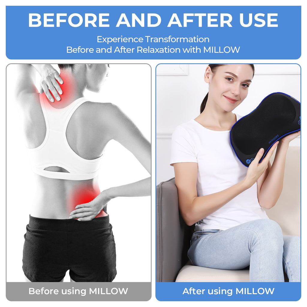 Neck Massager with Heat, Cordless Shiatsu Back Massage Pillow - Image 5