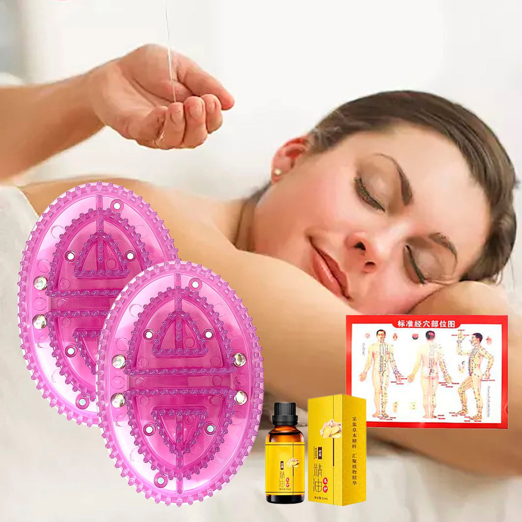 Pressure , Beauty Salon Tools for Full Body r Relaxation, 2Pcs With 30ml Essential Oils - Image 3