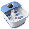 Spa Bath Massager with Heat, Remote Control, Temperature Control, Bubbles, Pumice Stone, Timer, Spa Soak Tub (bule-wh...