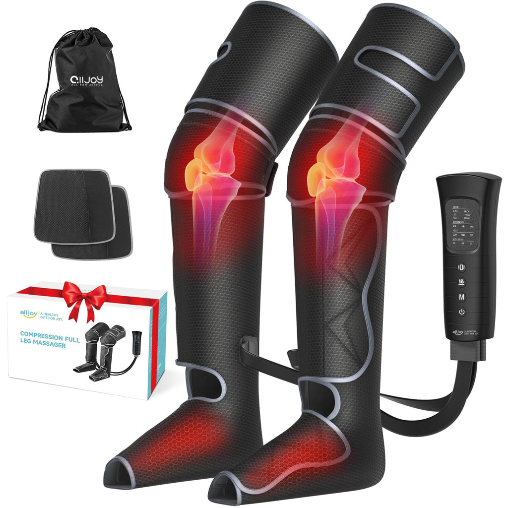 Helpful for Vericose Veins, Muscle Fatigue, Cramps, 2 Heat Levels Foot/Knee ,6 Modes with Memory Function Controller,...