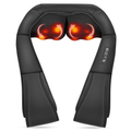 Neck Massager with Heating, Deep Tissue 3D Kneading Massager, Use at Home, Car, Office (Black)