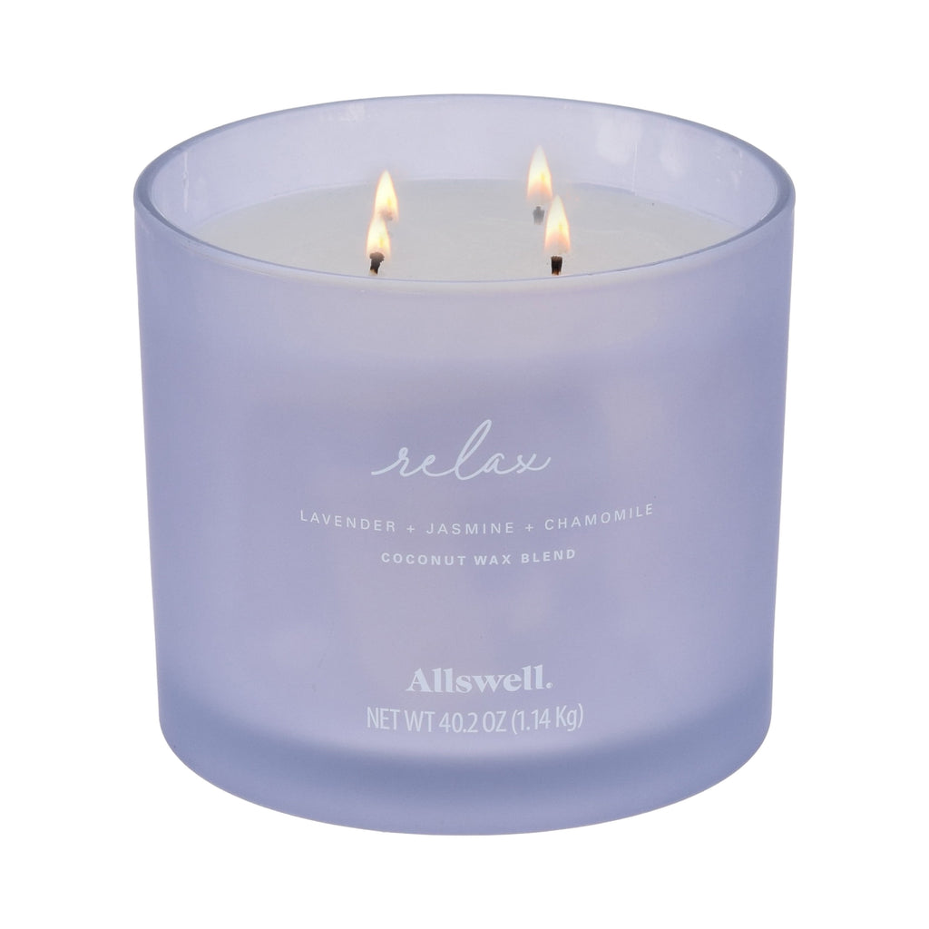 ( + Jasmine + Chamomile) Scented 4-Wick Spa Jar Candle 40.2oz.