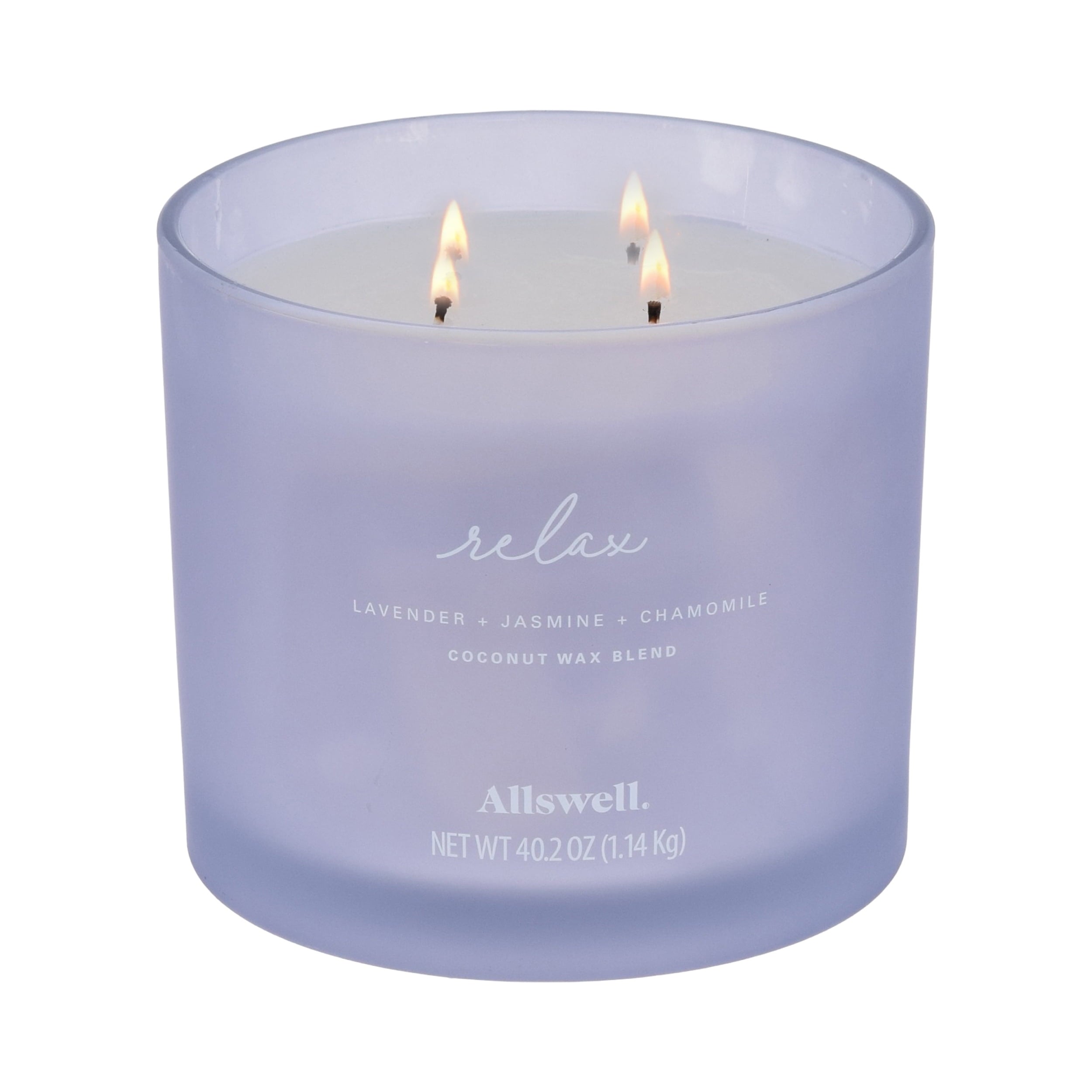 ( + Jasmine + Chamomile) Scented 4-Wick Spa Jar Candle 40.2oz.