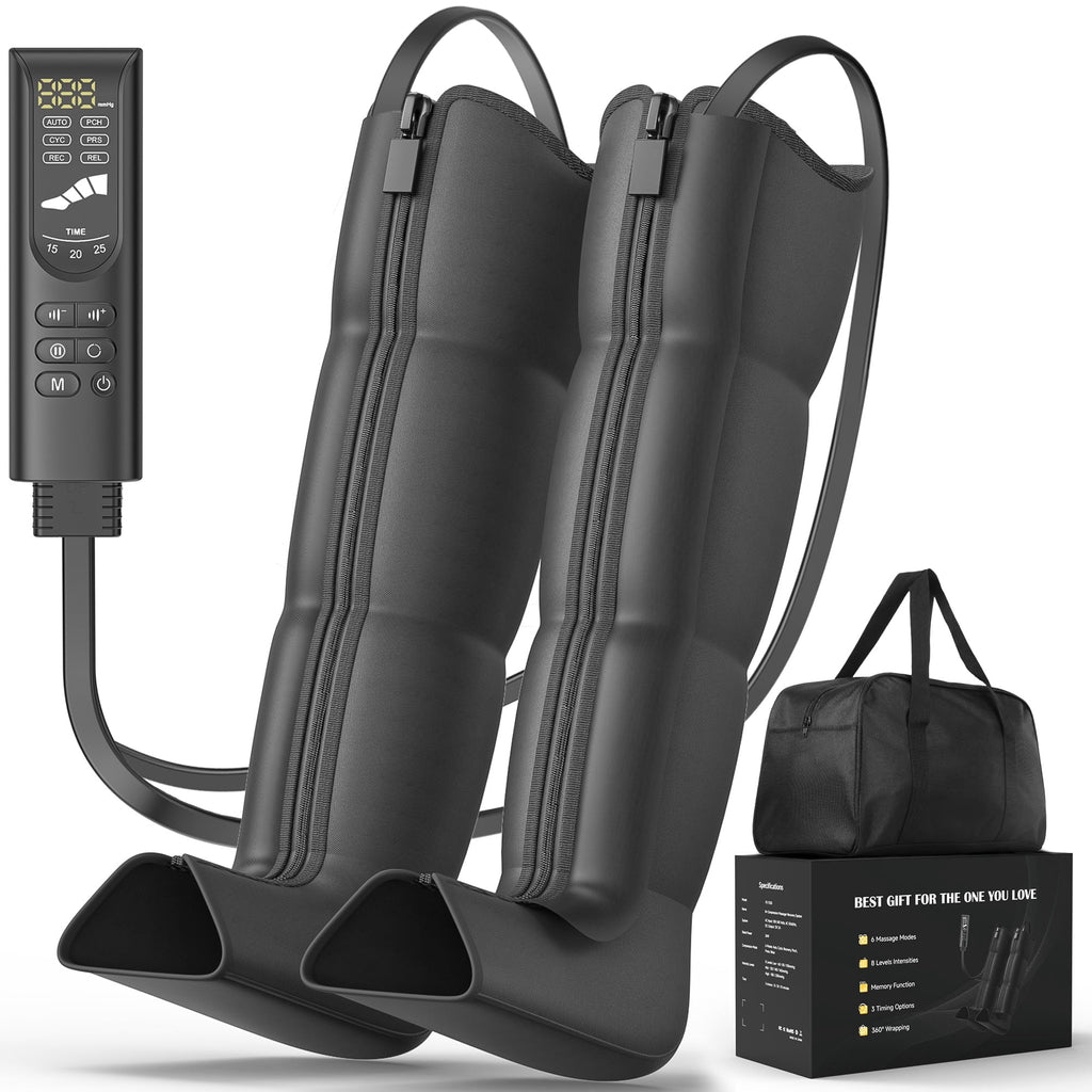 Leg Massager, Leg Massager for Leg Relaxation and Pain relief , 6 Modes 8 Intensities 3 Timers,Gift for Women Men