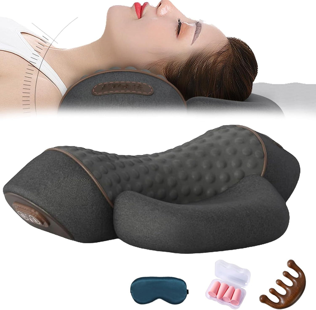 3-in-1 Neck Massager & Relaxer with Heat, Deep Comfort Massage, Neck Stretcher for Gentle Daily Relaxation
