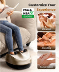 Foot Massager with Soothing Heat & Remote, Deep Kneading Foot Massager, Heated Electric Feet Massager Machine for Neu...