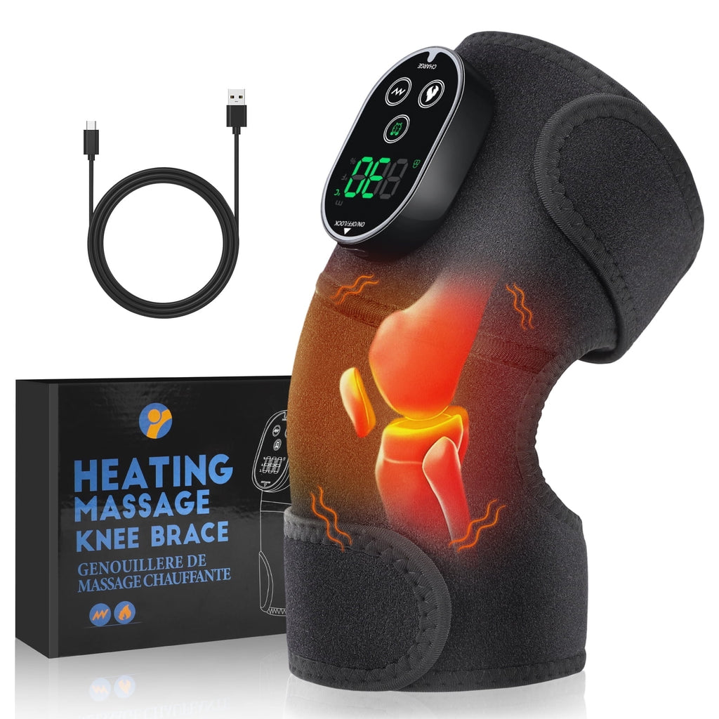 Massager, Vibration Heating Pad, 3 in 1 Cordless Shoulder & Elbow Brace with 6 Heat Level 3 Vibration for Joint Stres...