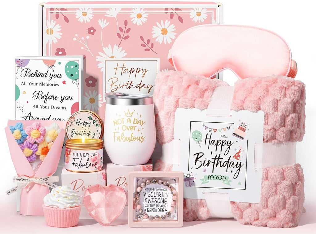 for Women Friendship, Unique Happy Basket for Mom Her Best Friend Sister Wife Girlfriend Coworker, Luxury Self Care B...