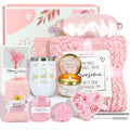for Women, Unique Luxury Self Care Box Gift,Get Well Soon Basket for Women, Flower Relaxing Spa Gift Basket Bath Set